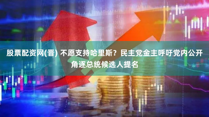 股票配资网(晋) 不愿支持哈里斯？民主党金主呼吁党内公开角逐总统候选人提名